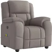 vidaXL Massagesessel Taupe Stoff