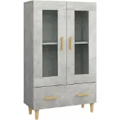 vidaXL Highboard Betongrau 70x31x115 cm Holzwerkstoff