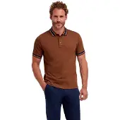 Falke Herren Polo Shirt, L, Mehrfarbig, Struktur, Baumwolle