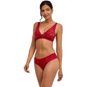 Falke Damen BH Delicate Touch, M, Rot, Uni,Struktur