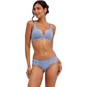 Falke Damen BH Delicate Touch, L, Blau, Uni,Struktur