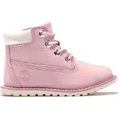 Timberland Schnürboots "POKEY PINE MID LACE UP WITH ZIP BOOT", Mädchen, Gr. 30, rosa, Leder, Synthetik, Schuhe Schnürboots, Winterstiefel, Schnürstiefel, Winterschuhe