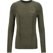 Falke Herren Langarmshirt Wool-Tech, S, Grün, Uni, Schurwolle