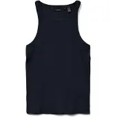Vero Moda Tanktop "VMCHLOE SHORT TANK TOP JRS NOOS", Damen, Gr. L (40), schwarz, Jersey, Obermaterial: 95% Baumwolle, 5% Elasthan, unifarben, slim fit normal, amerikanischer Ausschnitt, Tops Tanktop