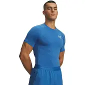 Under Armour Herren T-Shirts HG Armour Comp SS 1361518-430 L - Aegean Blue/White - L