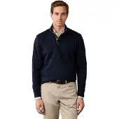Hackett London für Herren. HM5800154 Sweatshirt Twill Jacquard marineblau (M), Lässig, Baumwolle