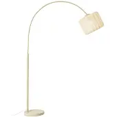 LINDBY Bogenleuchte Helin, beige, Textil, Höhe 198,5 cm