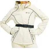Roxy - Veste de ski/snowboard ceintrée - 15K Peak Eclipse Softshell Jacket Whisper White für Damen aus Softshell - Größe S - Weiß