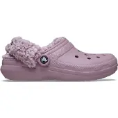 Crocs Hausschuh "Classic Fleece Lined Clog", Damen, Gr. 41, rosa (dusty lila), CrosliteTM, Schuhe Hausschuh, Clog mit Warmfutter