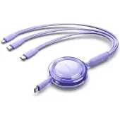 Vention TRJVBE, USB A, USB C/Lightning, USB 2.0, Violett