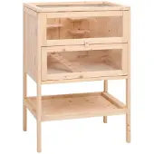 vidaXL Hamsterkäfig 55 x 40 x 80 cm Massivholz Tanne