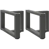 vidaXL Couchtischbeine T-Form 2 Stk. Anthrazit 50x25x(30-31) cm Stahl