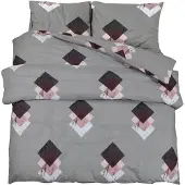 vidaXL Bettwäsche-Set Grau 220x240 cm Baumwolle