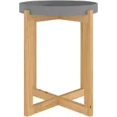 vidaXL Couchtisch Grau 41x41x48,5 cm Holzwerkstoff & Massivholz Kiefer