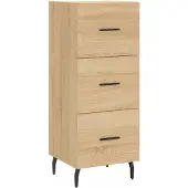 vidaXL Sideboard Sonoma-Eiche 34,5x34x90 cm Holzwerkstoff