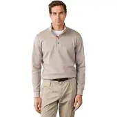 Hackett London für Herren. HM5800154 Sweatshirt Twill Jacquard beige (M), Lässig, Baumwolle