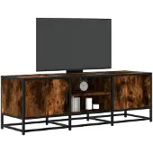 vidaXL TV-Schrank Räuchereiche 120x35x41 cm Holzwerkstoff und Metall