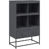 vidaXL Highboard Anthrazit 68x39x111,5 cm Stahl