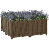 vidaXL Hochbeet 80x80x38 cm Polypropylen