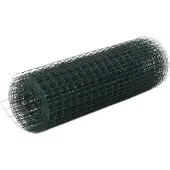 vidaXL Drahtzaun Stahl mit PVC-Beschichtung 10x0,5 m Grün