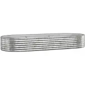 vidaXL Hochbeet Verzinkter Stahl 249x100x36 cm Silbern