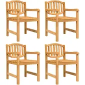 vidaXL Gartenstühle 4 Stk. 58x59x88 cm Massivholz Teak