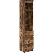 vidaXL Highboard Räuchereiche 37,5x35x180 cm Holzwerkstoff