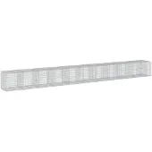 vidaXL Gabione mit Deckel 1050x100x100 cm Verzinktes Eisen