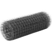 vidaXL Drahtzaun Stahl mit PVC-Beschichtung 25x0,5 m Grau