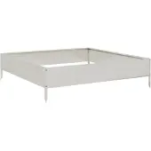 vidaXL Hochbeet 100x100x26 cm Edelstahl