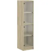 DKD Home Decor Highboard mit Glastüren Sonoma-Eiche 35x37x142 cm