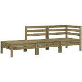 vidaXL Gartensofa 3-Sitzer Kiefernholz Imprägniert