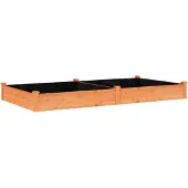 vidaXL Hochbeet mit Einsatz Braun 240x120x25 cm Massivholz Tanne