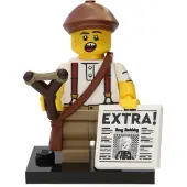 LEGO [N] Newspaper Kid, Series 24 (Complete Set with Stand and Accessories)