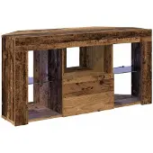vidaXL Eck-LED-TV-Schrank 100 x 40 x 50 cm Altholz Holzwerkstoff