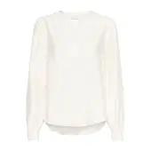 Kaffe Langarmbluse "Damen Langarm-Bluse KAmariana", Damen, Gr. 34, weiß (chalk), Obermaterial: 80% Viskose CV. 20% Polyamid PA., Blusen Langarmbluse