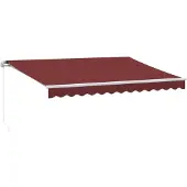 vidaXL Markise Manuell Weinrot 350x250 cm