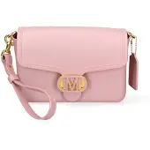 Marc Ellis Umhängetasche Damen PVC Rosa und Druckknopfverschluss Antique Pink and Gold UNICA 11x19x6.5 cm FLAT-BUBLE-OLD_ROSE_-_GOLD