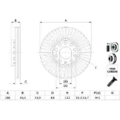 Bosch Bremsscheibe 0986478546 innenbelüftet 288mm 25mm für VW