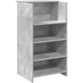 vidaXL Empfangstheke Betongrau 55x50x103,5 cm Holzwerkstoff