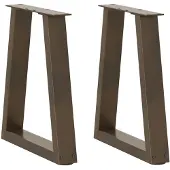 vidaXL Couchtischbeine V-Form 2 Stück Naturstahl 38x(42-43,3) cm Stahl