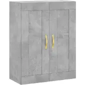 vidaXL Wandschrank Betongrau 69,5x34x90 cm Holzwerkstoff