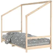 vidaXL Kinderbett 90x200 cm Massivholz Kiefer