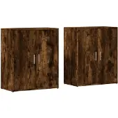 vidaXL Sideboards 2 Stk. Räuchereiche 60x31x70 cm Holzwerkstoff
