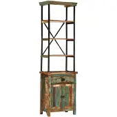 vidaXL Highboard 55x30x180 cm Altholz Massiv