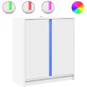 vidaXL LED-Sideboard Weiß 77x34x85 cm Holzwerkstoff