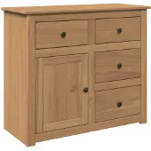 vidaXL Sideboard mit Schubladen PANAMA 93x40x80 cm Massivholz Kiefer