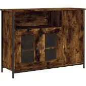 vidaXL Sideboard Räuchereiche 100x35x75 cm Holzwerkstoff