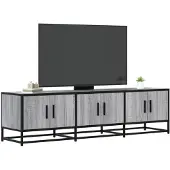 vidaXL TV-Schrank Grau Sonoma 150x35x41 cm Holzwerkstoff und Metall