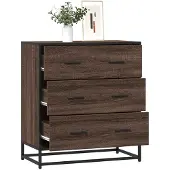 vidaXL Sideboard Braun Eichen-Optik 68x35x76 cm Holzwerkstoff & Metall